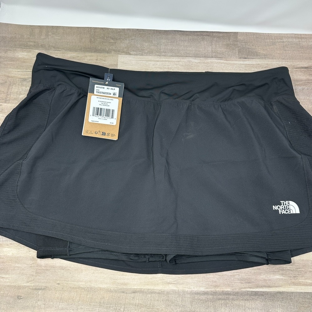 The North Face Women Sunriser Skort Black Size XXL Elastic Waist Pockets NWT